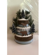 National Parks Theme Baby Shower Green and Blue Woodland Rustic Diaper Cake - $80.00