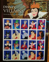 DISNEY VILLAINS 2017 (USPS) STAMP SHEET 20 FOREVER STAMPS - $19.95