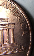 1995 Lincoln Memorial Cent Error Die Crack Penny in the Reverse Side ori... - $1.40