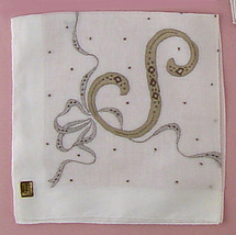 Vintage White Hanky with S Monogram (Inventory #Monogram 7) - $28.00