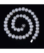 Natural Freshwater 9-10mm Potato Genuine Pearl Necklace Bead Round - $27.20