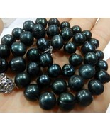 NEW GENUINE 8-9MM BLACK NATURAL TAHITIAN PEARL NECKLACE 18" - $26.67