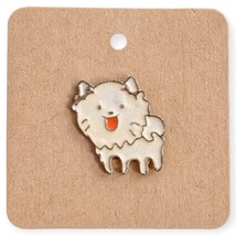 White Pomeranian Dog Enamel Pin - $19.90