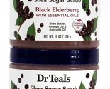 2 Count Dr Teal&#39;s 19 Oz Black Elderberry Essential Oils Shea Butter Suga... - $33.99