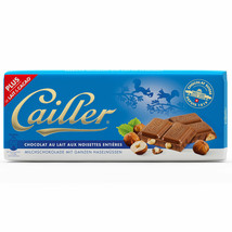 CAILLER of Switzerland MILK chocolate bar with HAZELNUTS 100g FREE SHIPPING - $12.33