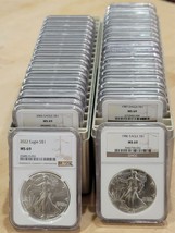 1986 - 2022 T2 AMERICAN SILVER EAGLE 38 COIN SET NGC MS69 BROWN PREMIUM ... - $2,269.95