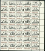 American Architecture - Sheet of Forty 15 Cent Postage Stamps Scott 1838-41 - $18.95