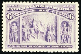 235, Mint 6¢ VF OG NH Pretty Pastel Violet Shade - Stuart Katz - $225.00