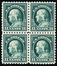 434, Mint VF NH 11¢ Well Centered Block of Four - Stuart Katz - $225.00