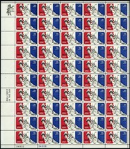 Statue of Liberty Full Sheet of Fifty 18 Cent Airmail Postage Stamps Sco... - $20.95