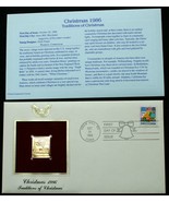 22¢ CHRISTMAS 1986 TRADITIONS OF XMAS 22K Gold Stamp USPS 1ST Day of Issue 1987 - $11.14