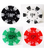 Four Glass Poker Chip Snack Plates by ARC France 7 1/2" in Size Vintage - $17.95