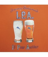 TOMMY BAHAMA RELAX MENS (X) ORANGE GRAPHIC TEE "I.P.A. I'LL POUR ANOTHER" ALE - $18.55