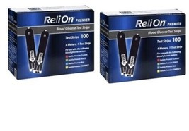 ReliOn Premier Diabetic Blood Glucose Test Strips 200ct  exp 2025 - $39.59