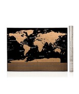 World Map US States Canada Countries Flags Travel Accessories Tracker Scratch - $7.35