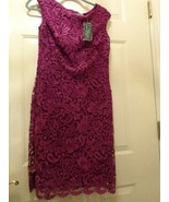 Lauren by Ralph Lauren Women Lace Violet Purple Cocktail Party Prom Dress 4 - $85.00