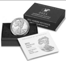 American Eagle 2021-S One Ounce Silver Proof Coin $1 1oz ASE - Type 2  - $101.00