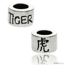 Sterling Silver Chinese Zodiac Year of The Tiger Bead Charm for most Charm  - $21.52