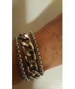 Triple Strand Stainless Steel Bracelet  - $24.99