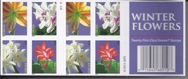 WINTER FLOWERS First Class  (USPS)  FOREVER STAMPS 20 - $19.95