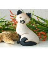 Vintage Artesania Rinconada Siamese Cat Kitten Figurine Uruguay Signed - $19.95