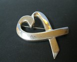 TIFFANY & CO LOVING HEART Sterling Silver Paloma Picasso Brooch Pin - Large size