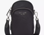 Kate Spade Sam Icon KSNYL Nylon north south phone crossbody ~NWT~ Black - $136.62