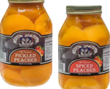 Amish Wedding Pickled Peach Halves and Spiced Peach Halves Variety 2-Pack