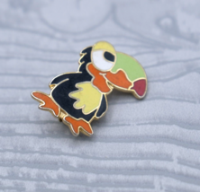 Vtg 1980 Cartoon Toucan Bird Enamel Lapel Pin Brooch by Ooh La La - $13.83