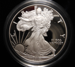 2010-W Proof Silver American Eagle 1 oz coin w/box &amp; COA - 1 OUNCE - $85.00