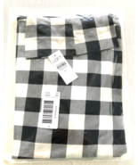 NEW Ann Taylor LOFT Buffalo Plaid Turtleneck BLACK / WHITE Long Sleeve XL NIP - $34.64