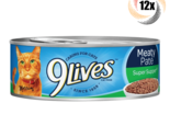 12x Cans 9Lives Meaty Pate Super Supper Cat Food 5.5oz Caring For Cats! - $24.07