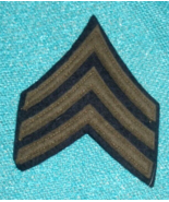 WW2 US Army Sergeant Chevrons Stripes Single Wool on Wool - $12.34