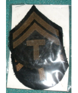 WW2 US Army Technician Fifth Grade Chevrons Stripes Pair Embroidery on Wool - $13.29